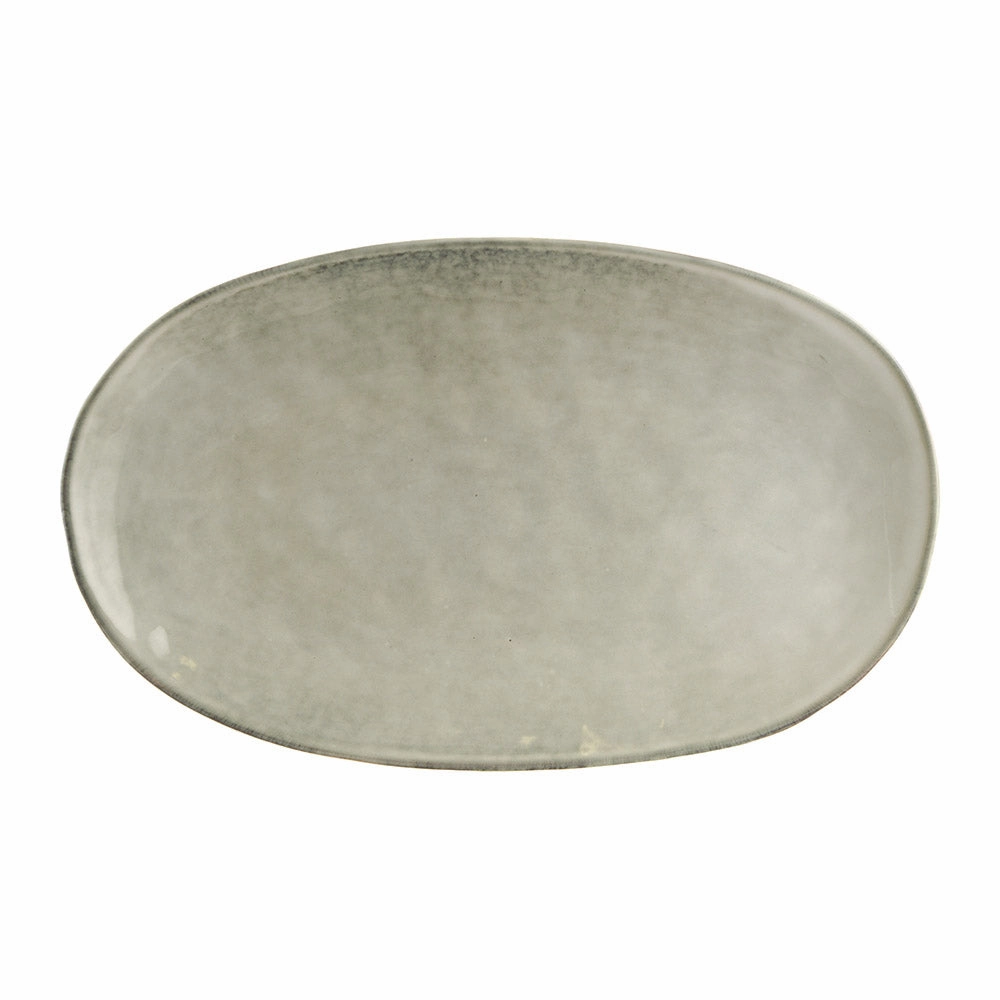 Stoneware Oval Platter Olive Green