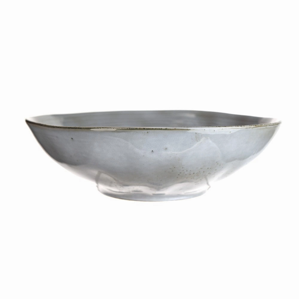Stoneware Salad Bowl Light Blue