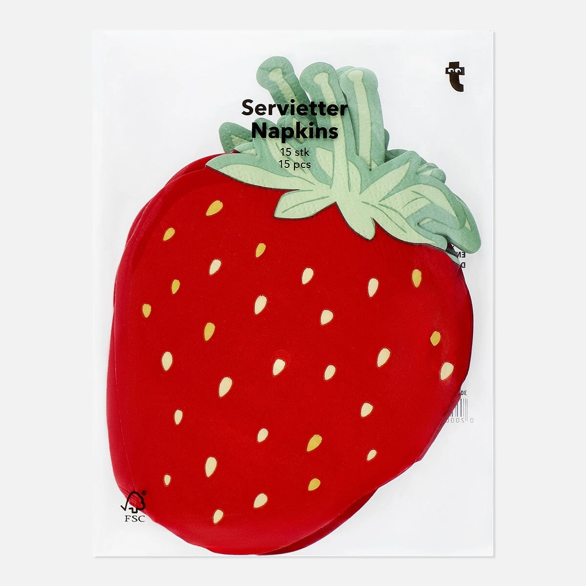 Strawberry napkins - 15 pcs