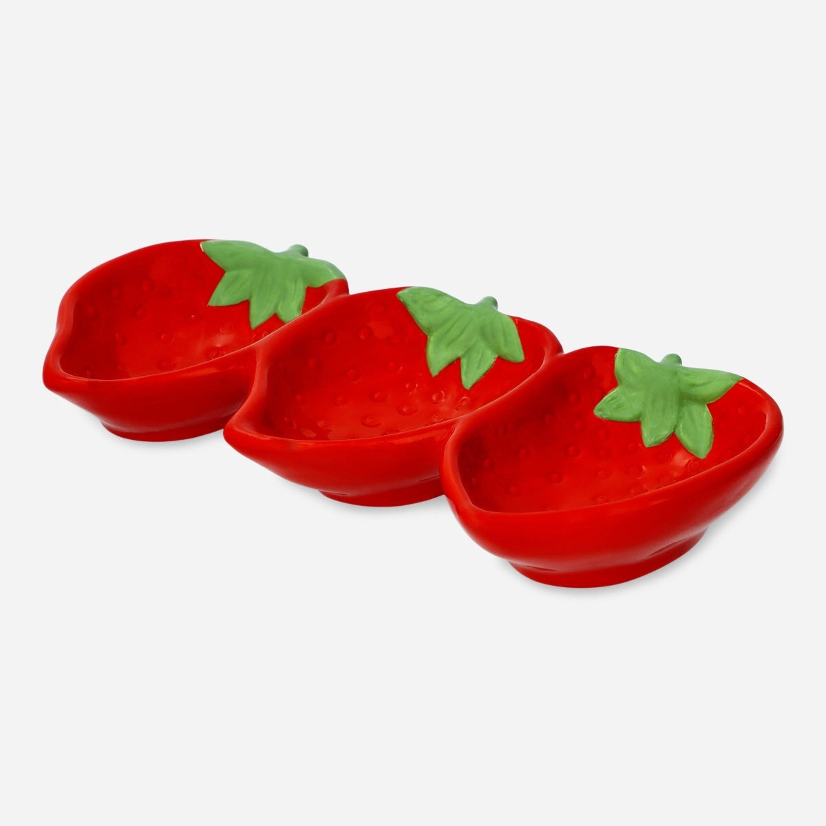 Strawberry serving bowl. 3 pcs Kitchen Tableware at affordable prices