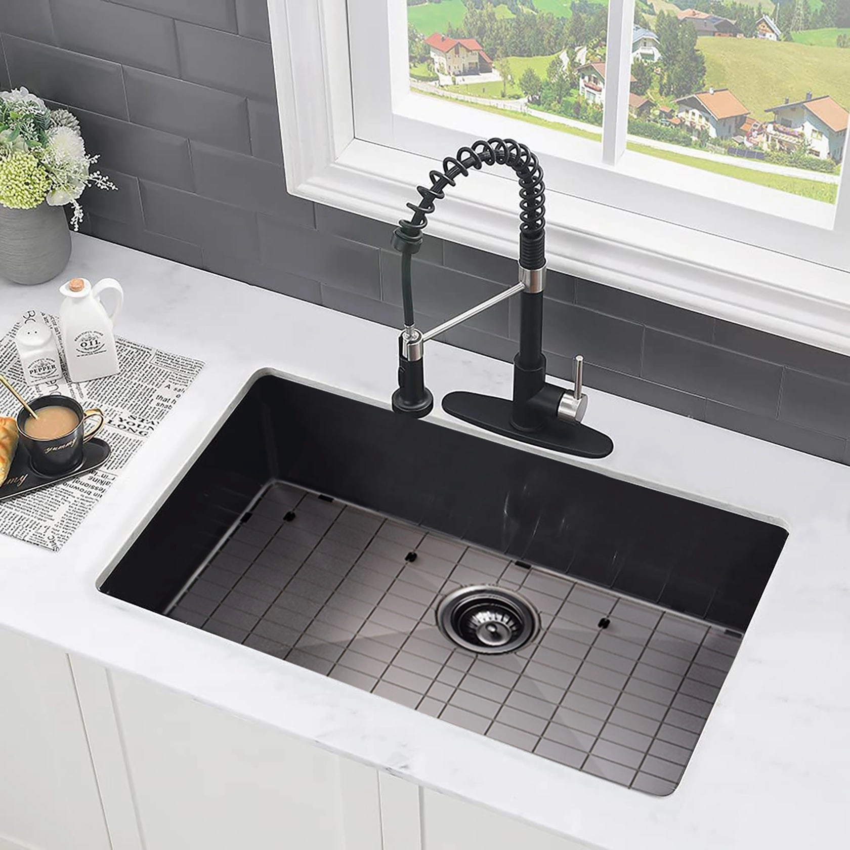 Streamdale 30 L X 18 W Undermount Kitchen Sink With Sink Grid