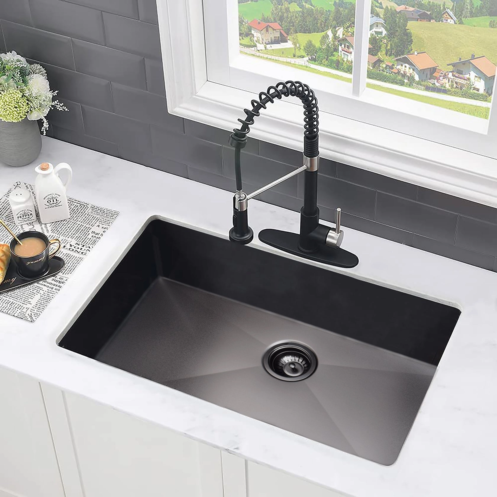Streamdale 30 L X 18 W Undermount Kitchen Sink With Sink Grid