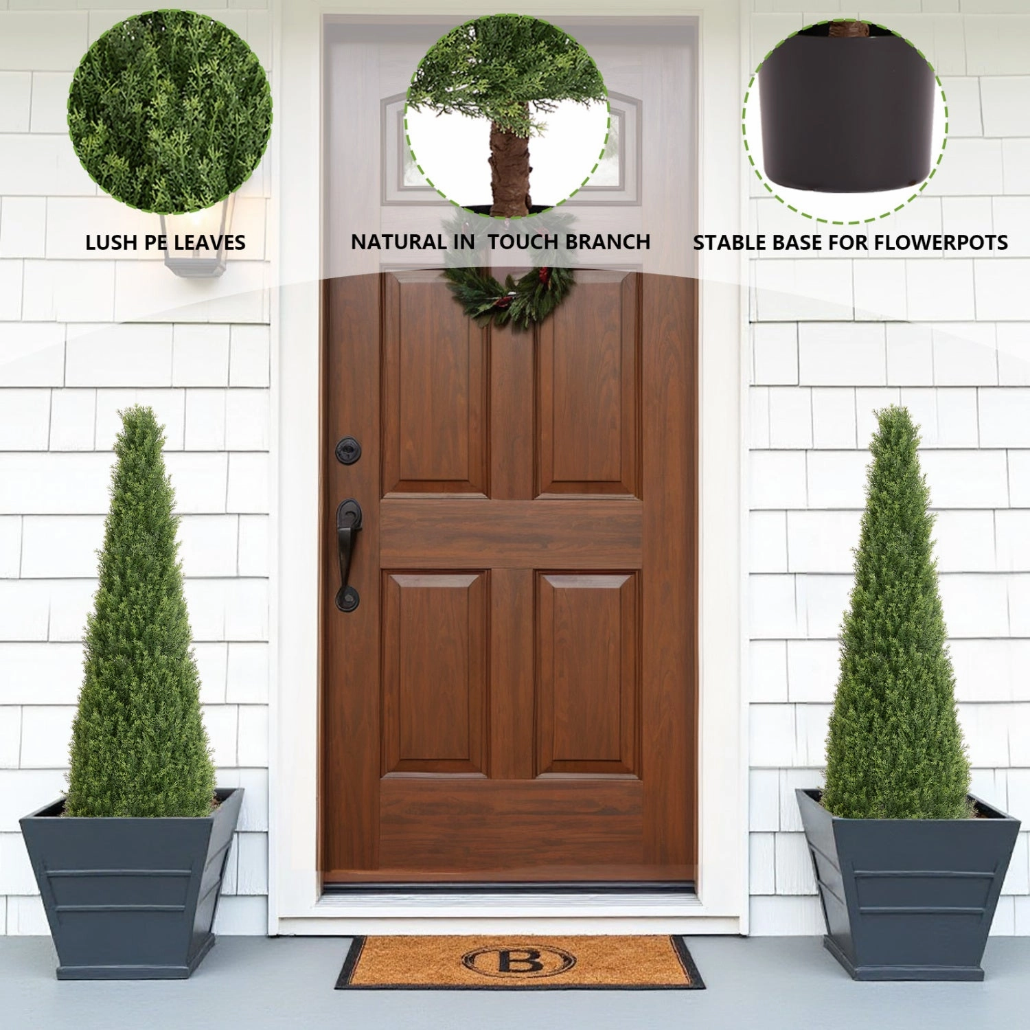Streamdale Artificial Boxwood Topiary Trees 120cm 2pcs