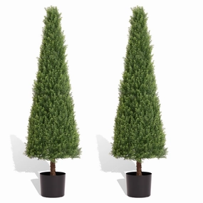Streamdale Artificial Boxwood Topiary Trees 120cm 2pcs Faux Florals cheap bouquet decor