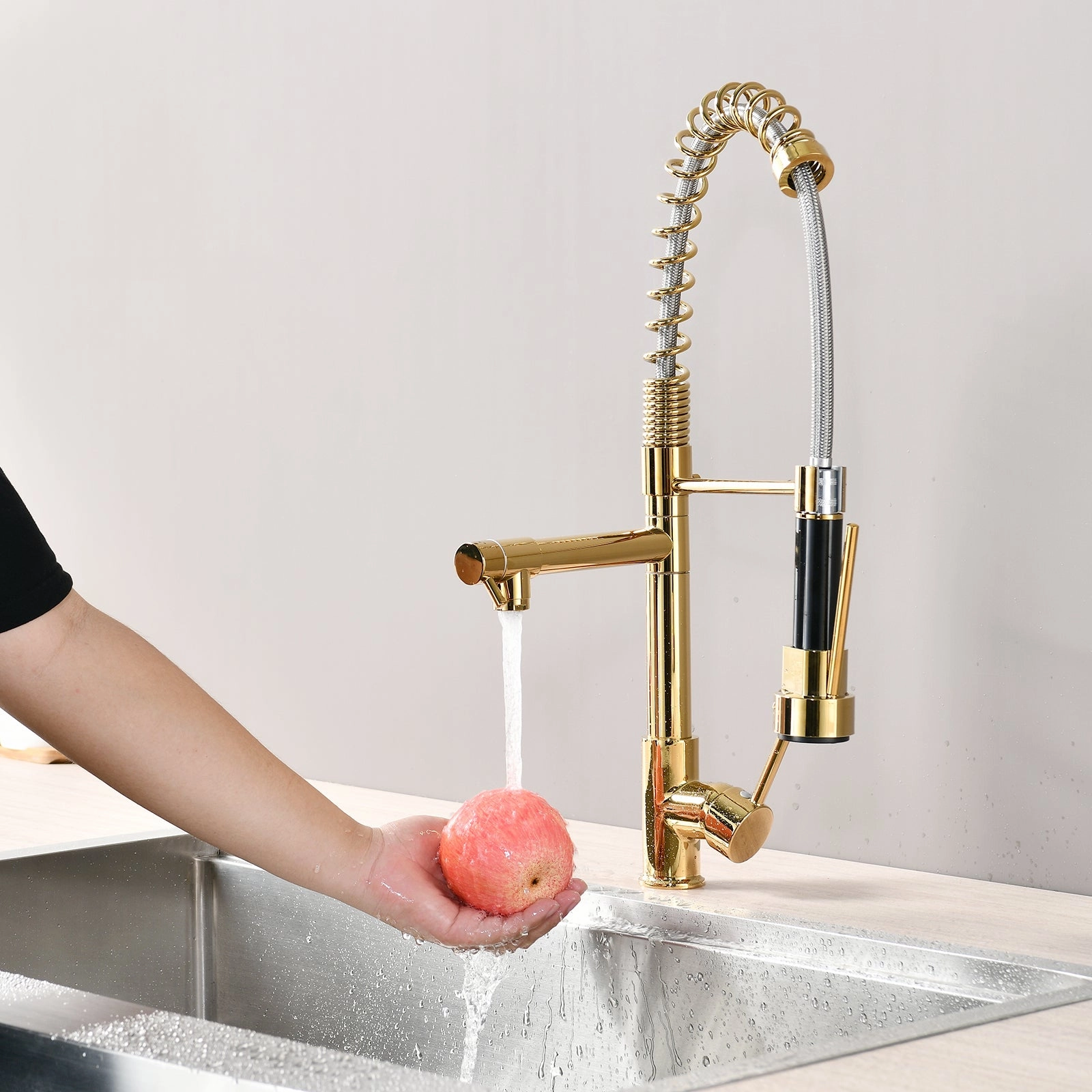 Streamdale Commercial Pull Down Kitchen Sink Faucet Single Handle Modern