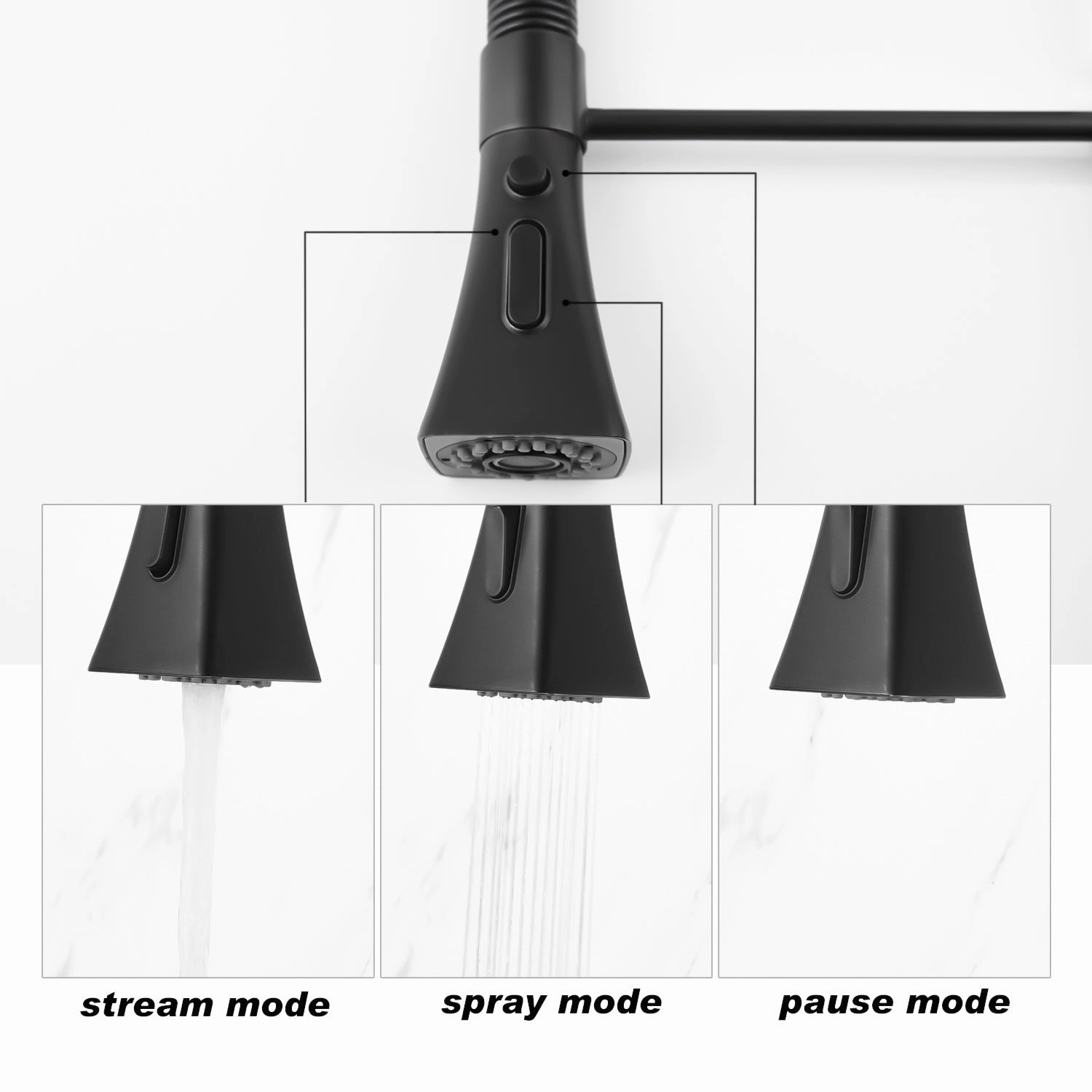 Streamdale Kitchen Faucet With Pull Down Sprayer