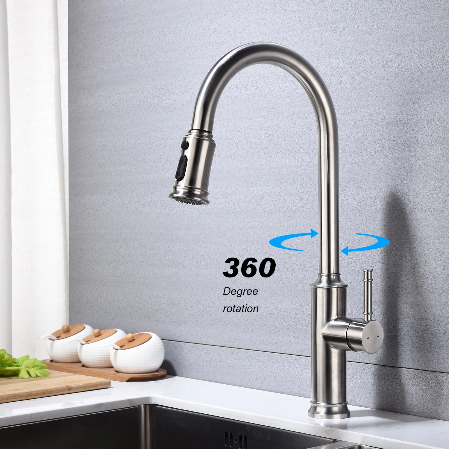 Streamdale Kitchen Faucet With Pull Out Sprayer