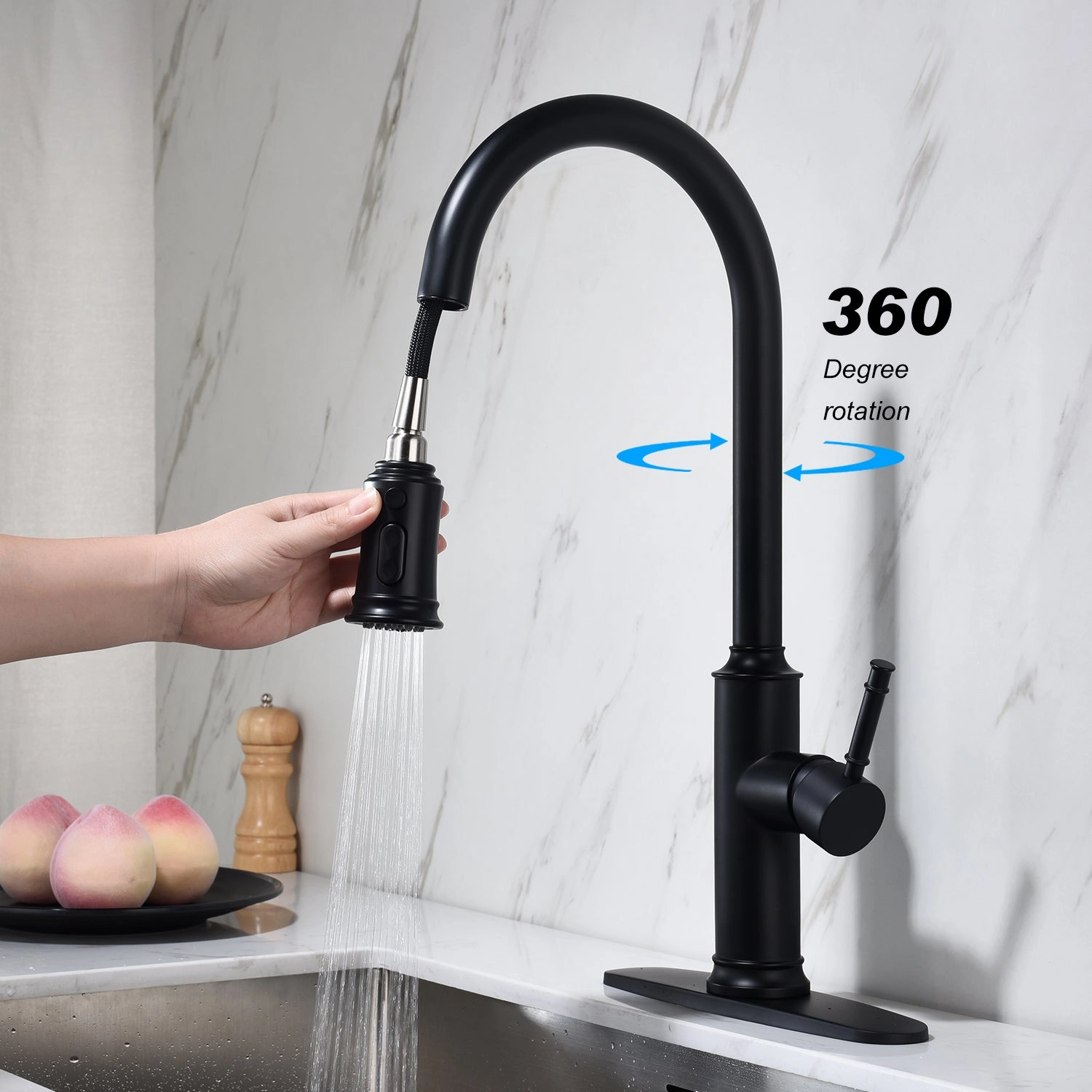 Streamdale Kitchen Faucet With Pull Out Sprayer