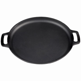 Sunnydaze 13.75" Cast Iron Pizza Pan with Handles Cookware online kitchen sale