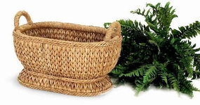 Sweater Weave Palm Leaf Compote Basket Decorative Baskets clearance deals