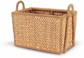 Sweater Weave Palm Leaf Mud Room Basket Decorative Baskets clearance deals