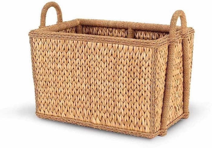 Sweater Weave Palm Leaf Mud Room Basket Decorative Baskets clearance deals