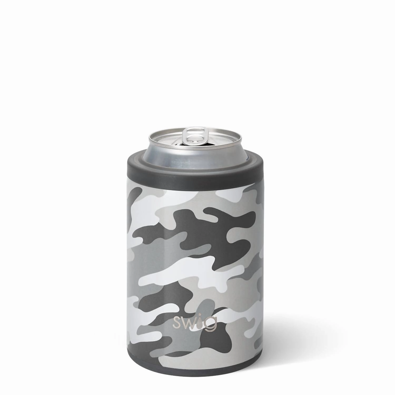 Swig Bottle And Can Cooler (12Oz) In Grey Incognito Camo