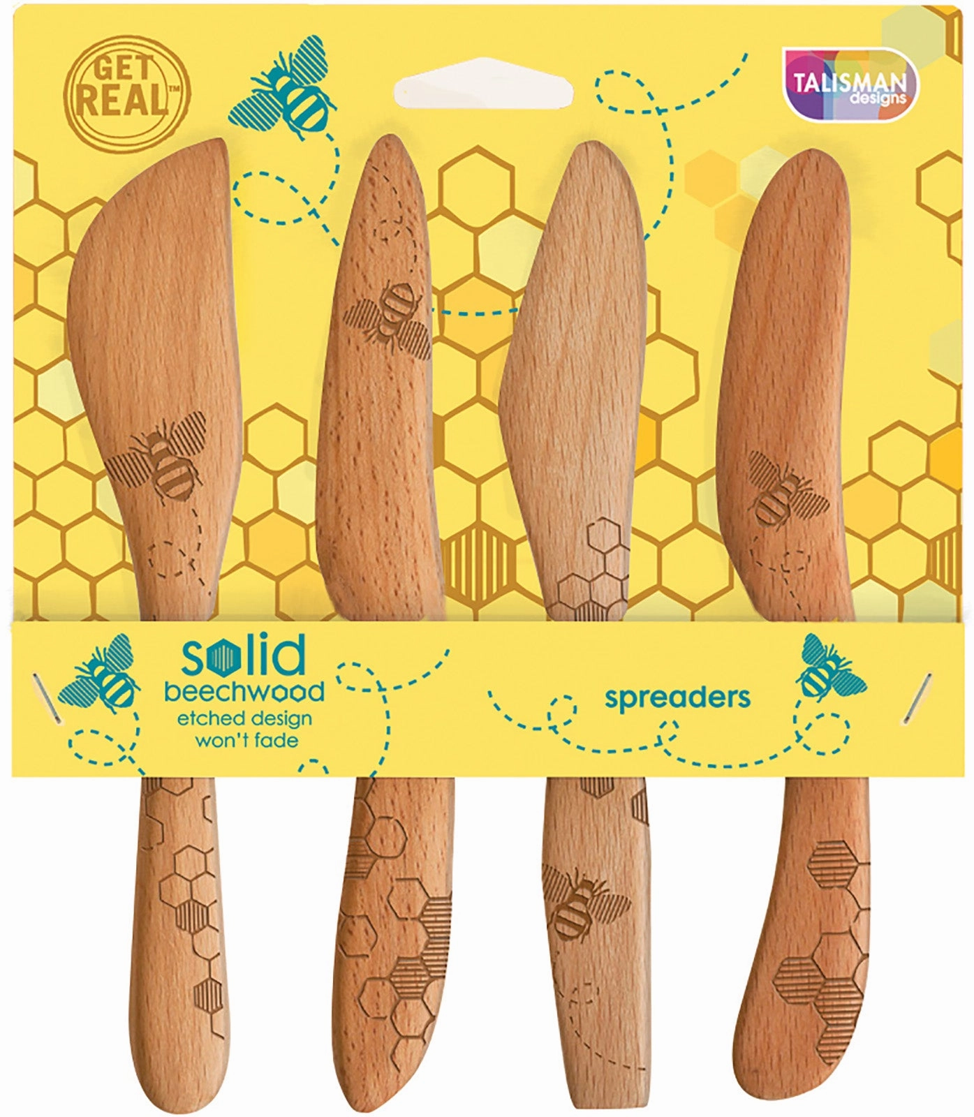 Talisman Designs Beechwood Spreaders, Honey Bee Collection Set of 4 Cooking Tools & Accessories mega discount