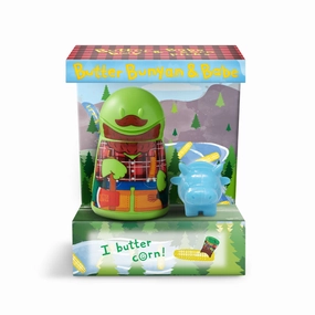 Talisman Designs Butter Bunyan Butter Keeper & Spreader with Set of 2 Babe Corn Picks, Set Cooking Tools & Accessories mega discount