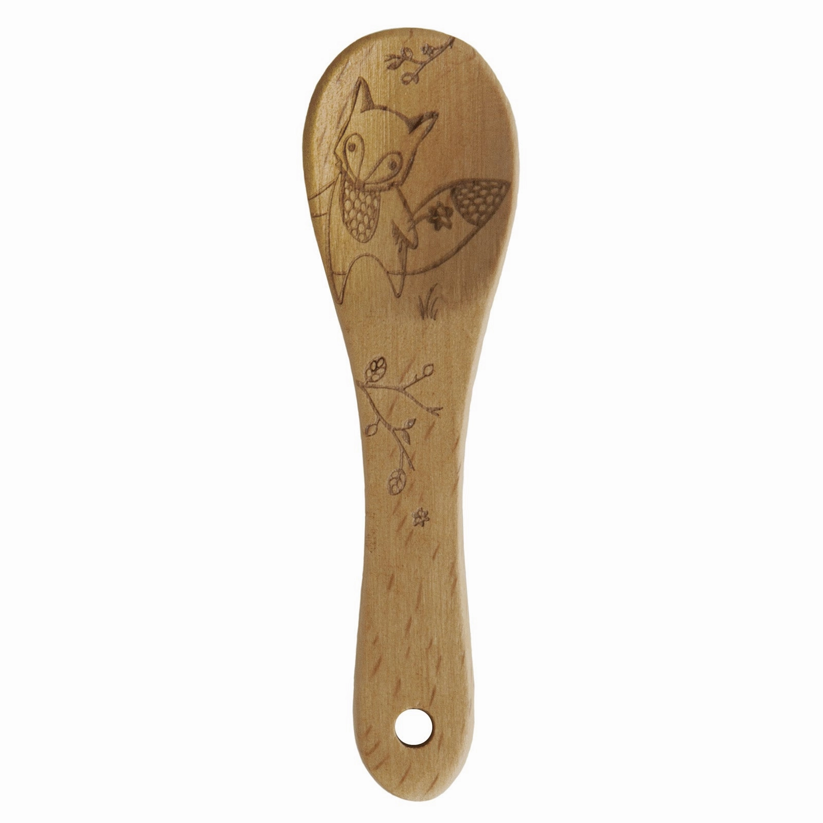 Talisman Designs Laser Etched Beechwood Mini Spoon, Woodland Collection, Fox Cooking Tools & Accessories mega discount