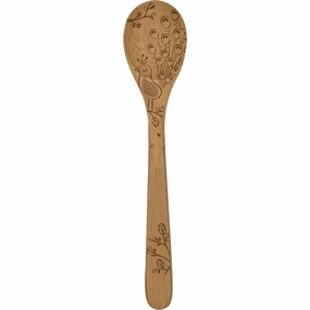 Talisman Designs Laser Etched Beechwood Mixing Spoon, Woodland Collection, Set of 1 Cooking Tools & Accessories buy more save more