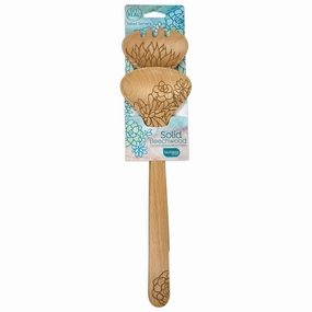 Talisman Designs Laser Etched Beechwood Salad Serving Set, Succulent Collection, Set of 2 Cooking Tools & Accessories buy more save more