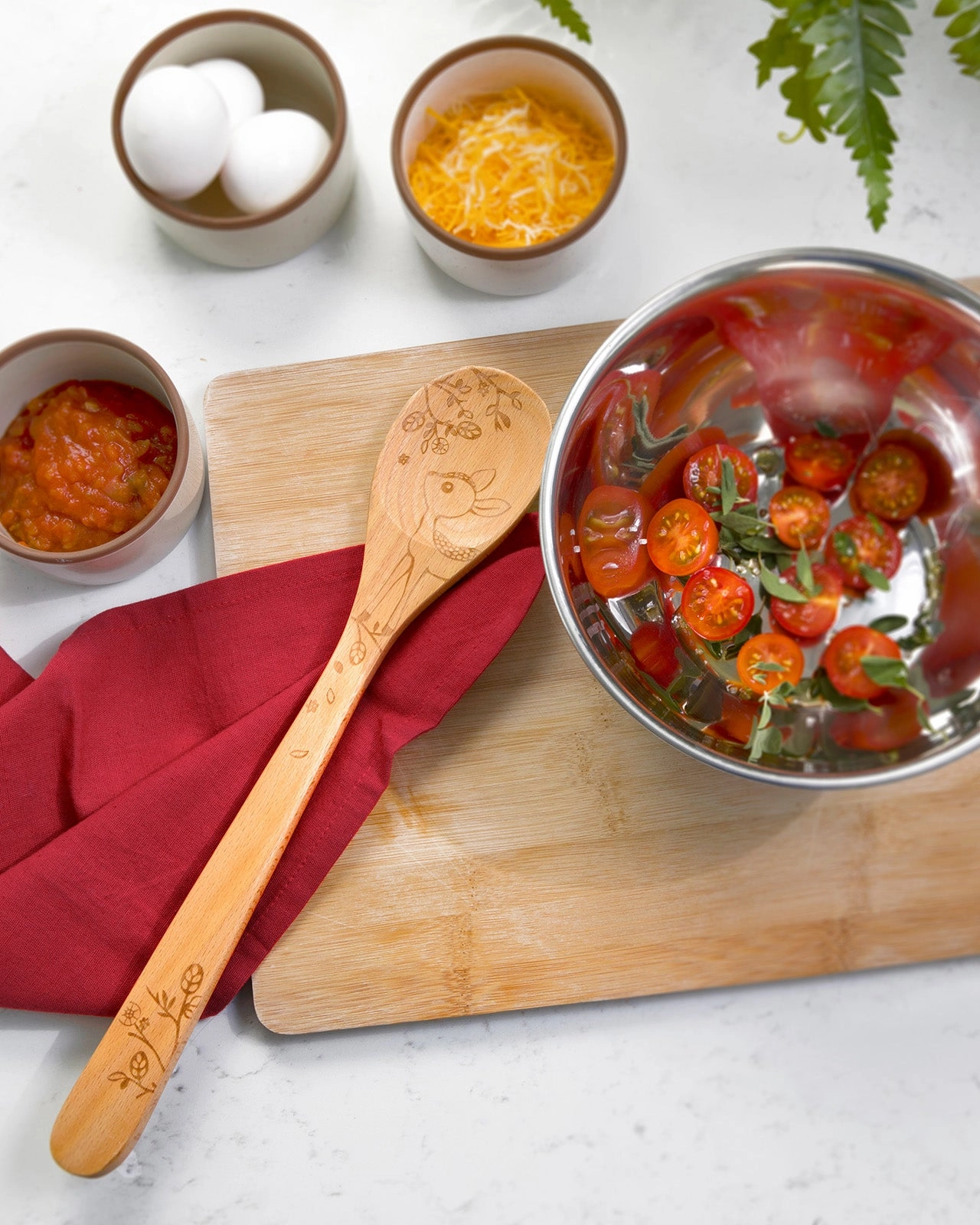 Talisman Designs Laser Etched Beechwood Sauce Spoon, Woodland Collection