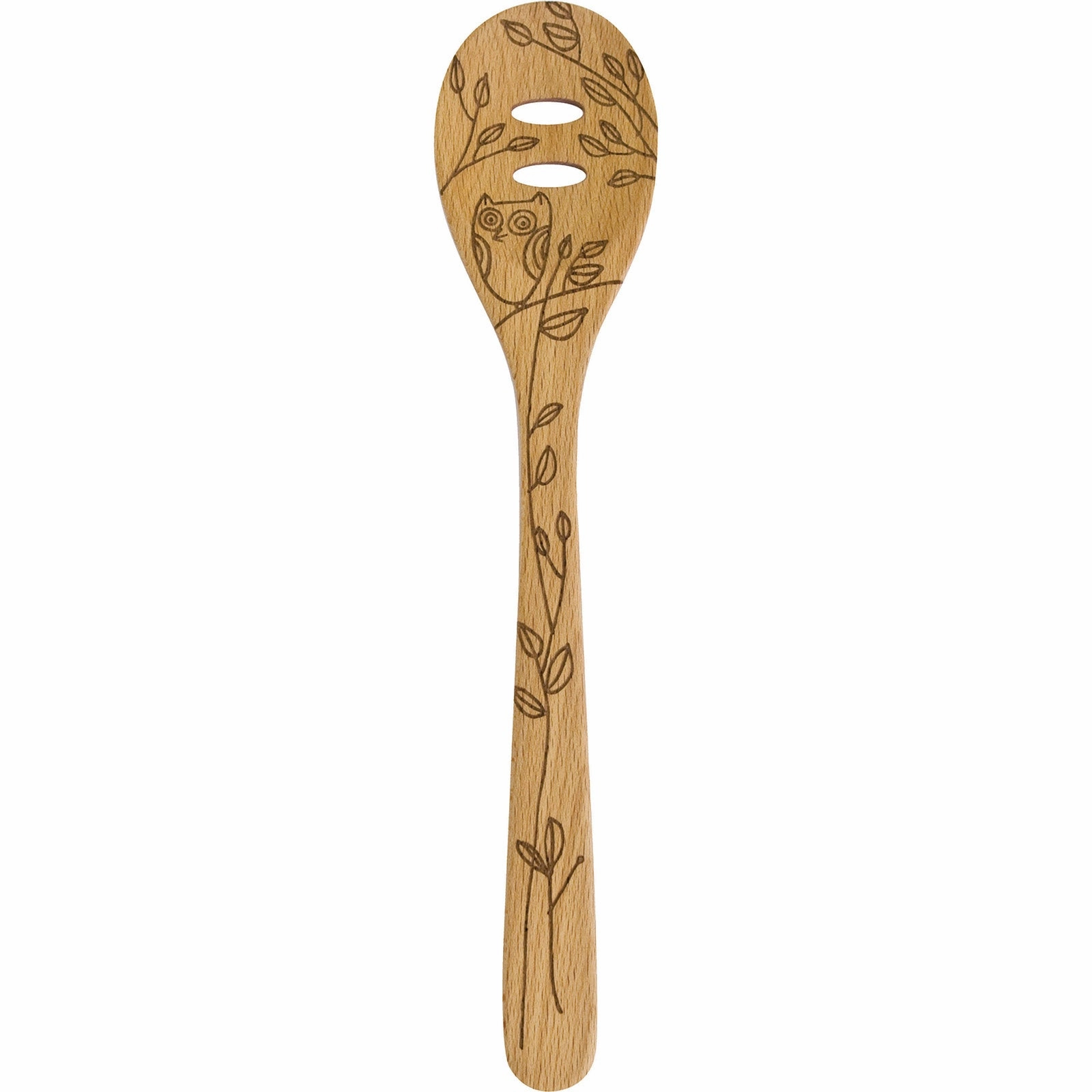 Talisman Designs Laser Etched Beechwood Slotted Spoon, Nature Collection, Set of 1 Cooking Tools & Accessories mega discount
