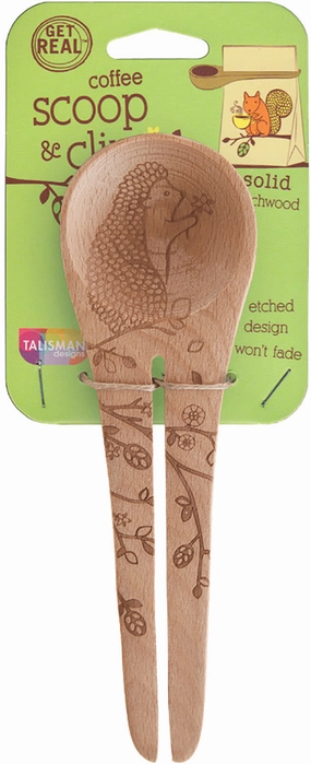 Talisman Designs Laser Etched Honey Bee Beechwood Coffee Scoop & Clip, Woodland Collection Cooking Tools & Accessories mega discount