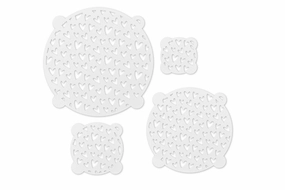 Talisman Designs Multi-Use Baking Stencils, Hearts Design, Set of 4 sizes, 3.5 inch, 5 inch, 8 inch, & 10 inch, White Cooking Tools & Accessories mega discount