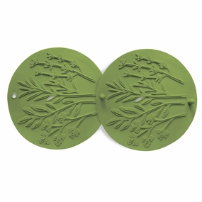 Talisman Designs Silicone Steamer & Roasting Shields, Set of 2, Green Bakeware online promo