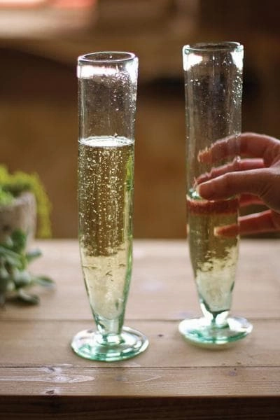 Tall Recycled Champagne Flute S/6 Drinkware best price