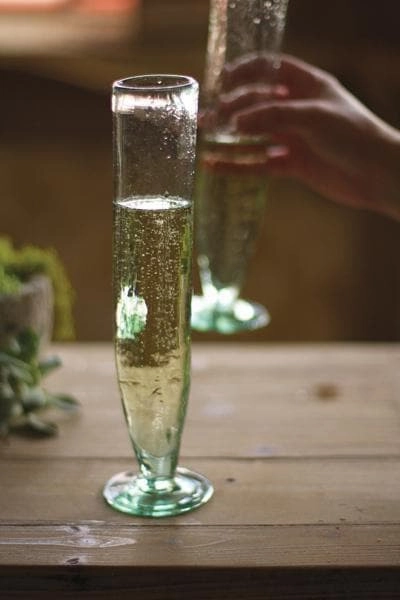 Tall Recycled Champagne Flute S/6