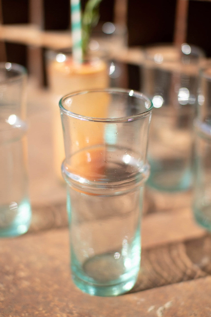 Tall Recycled Moroccan Style Tea Glass (Set of Six)