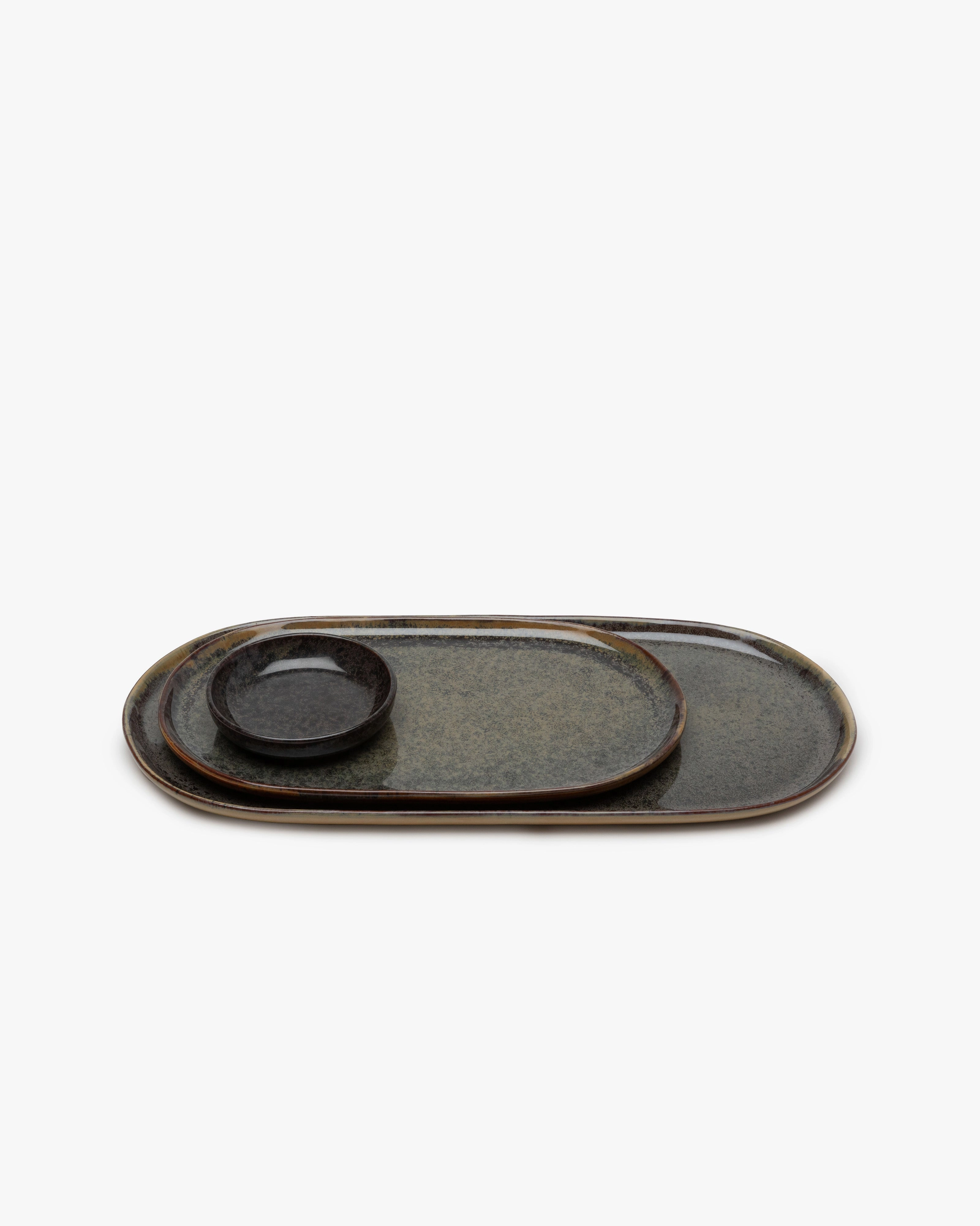 Tapas plate L indi gray Surface