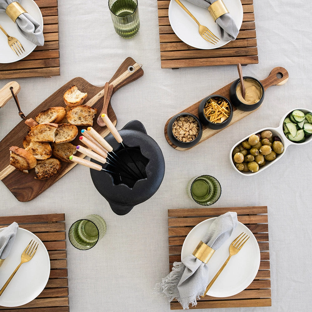 Tapas Set Acacia Tray with 3 Bowls