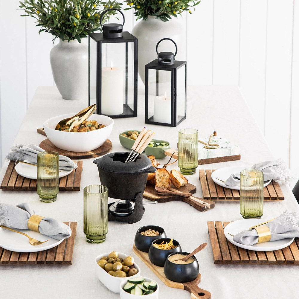 Tapas Set Acacia Tray with 3 Bowls