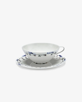 Tea cup with saucer Anemone milk Midnight Flowers Dinnerware tableware outlet