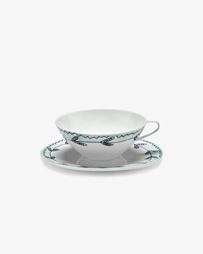 Tea cup with saucer Blossom milk Midnight Flowers Dinnerware tableware outlet