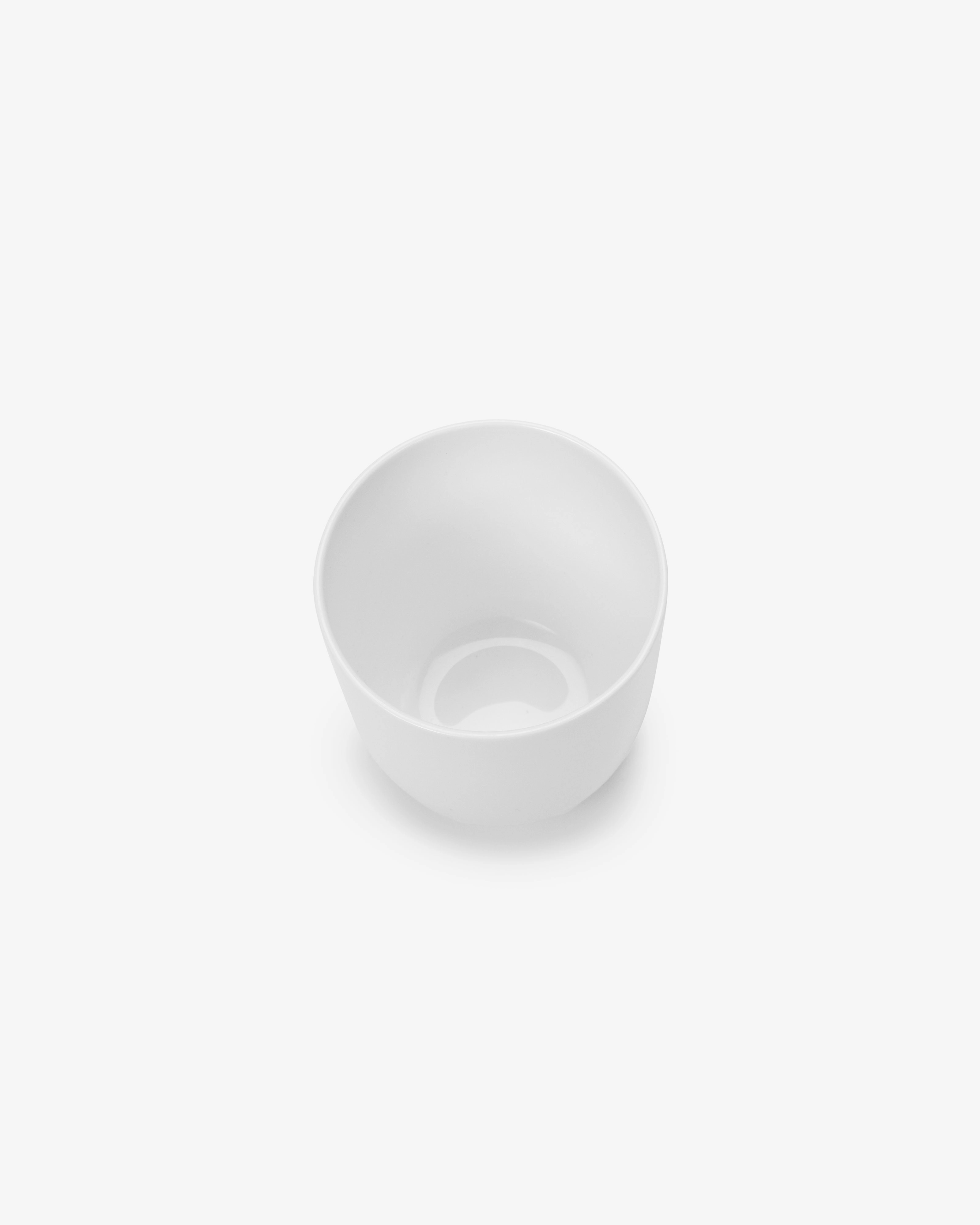 Tea cup without handle white glazed Base