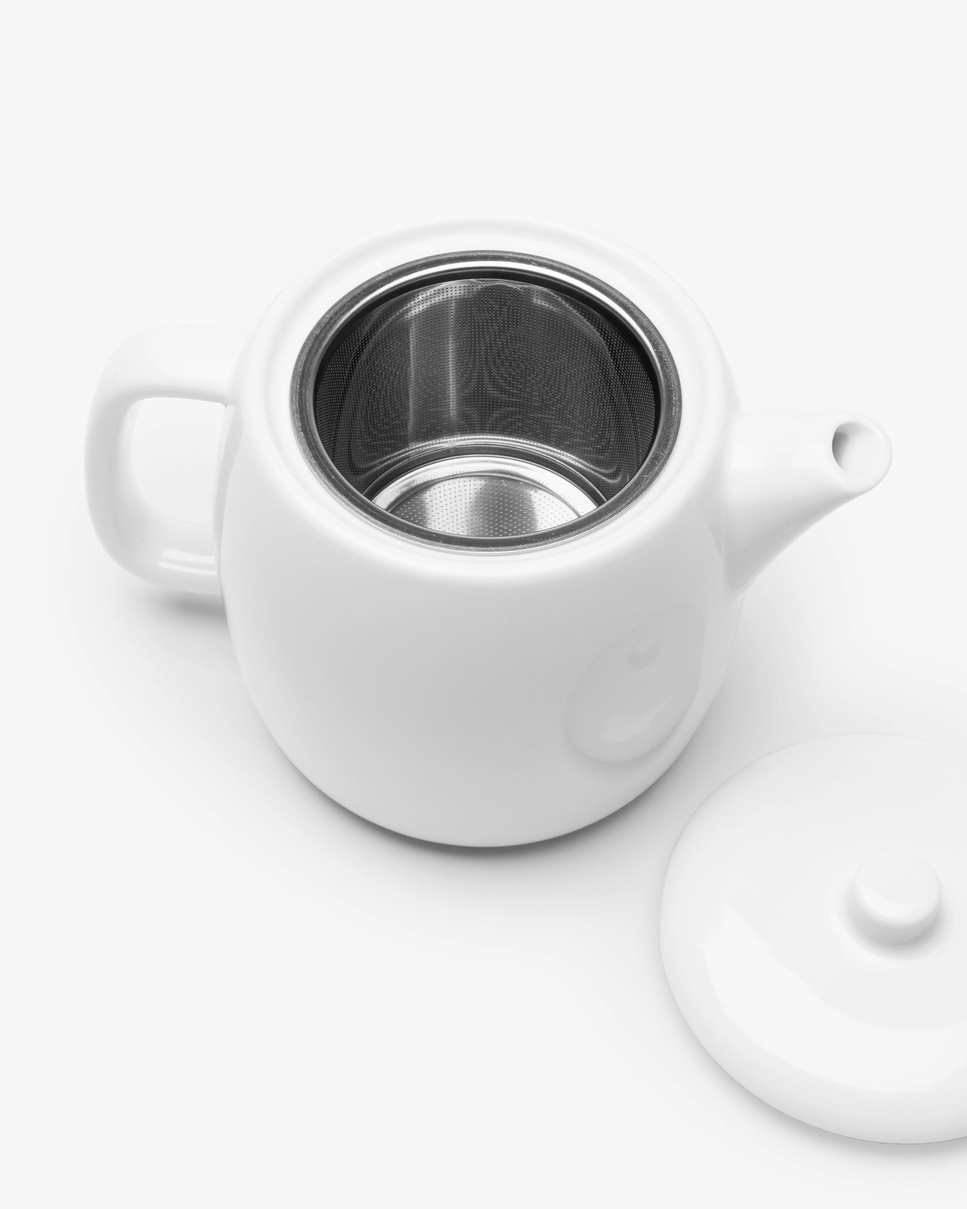 Tea pot white glazed Passe-partout