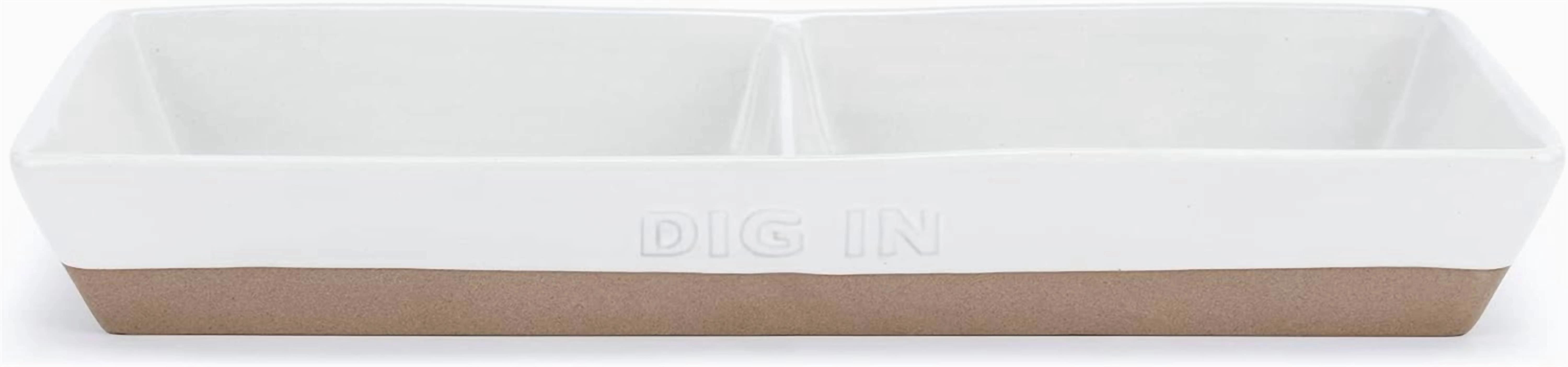 This That Divided Serving Dish In Classic White