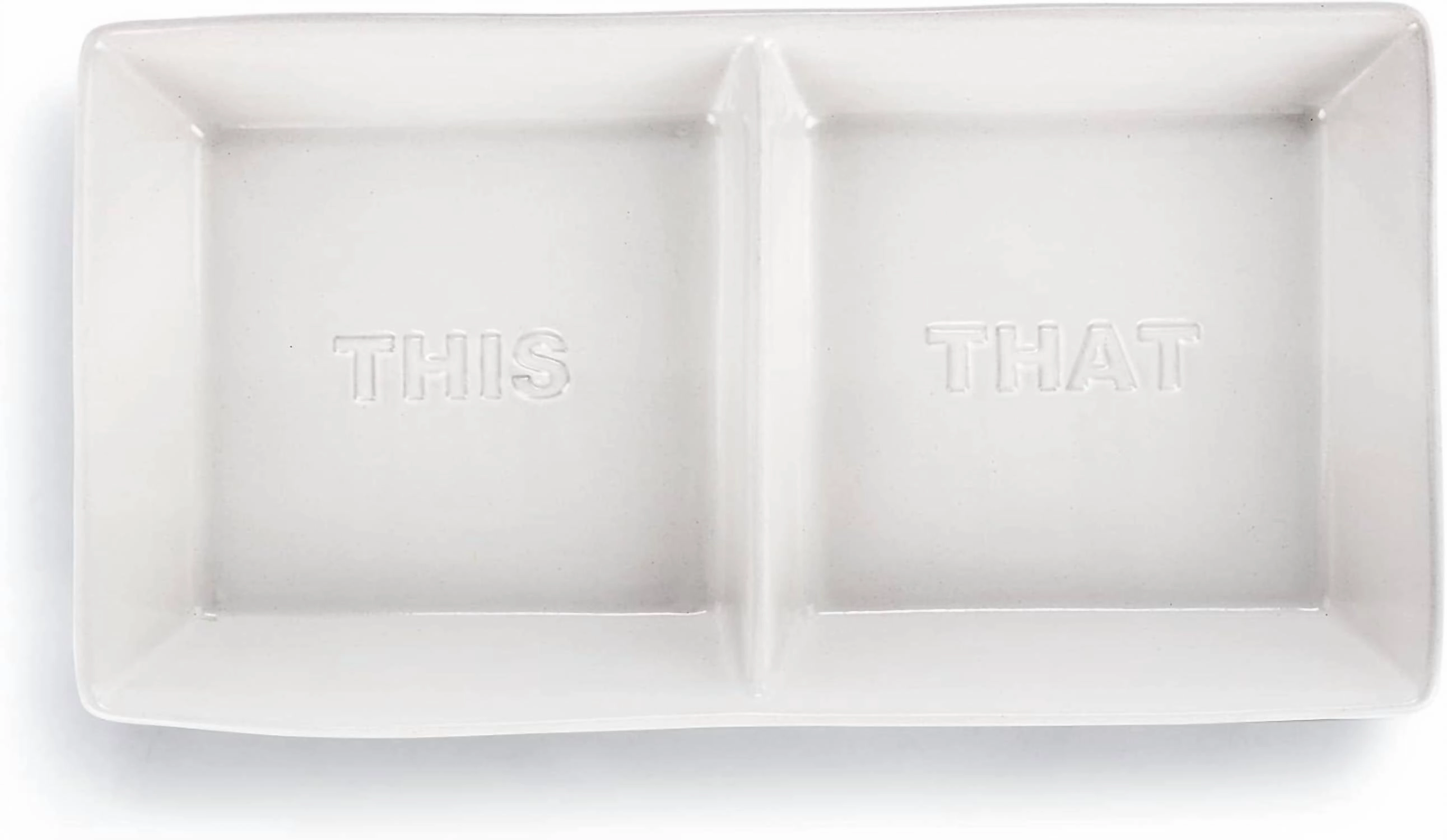 This That Divided Serving Dish In Classic White