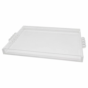 Tizo Design Acrylic Tray with Bubble Handles Clear 12"x16" Decorative Trays cheap sale