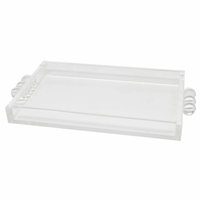 Tizo Design Acrylic Tray with Bubble Handles Clear 12x8 Decorative Trays cheap sale