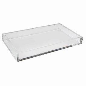 Tizo Design Clear Lucite Tray 12x8 Decorative Trays cheap sale