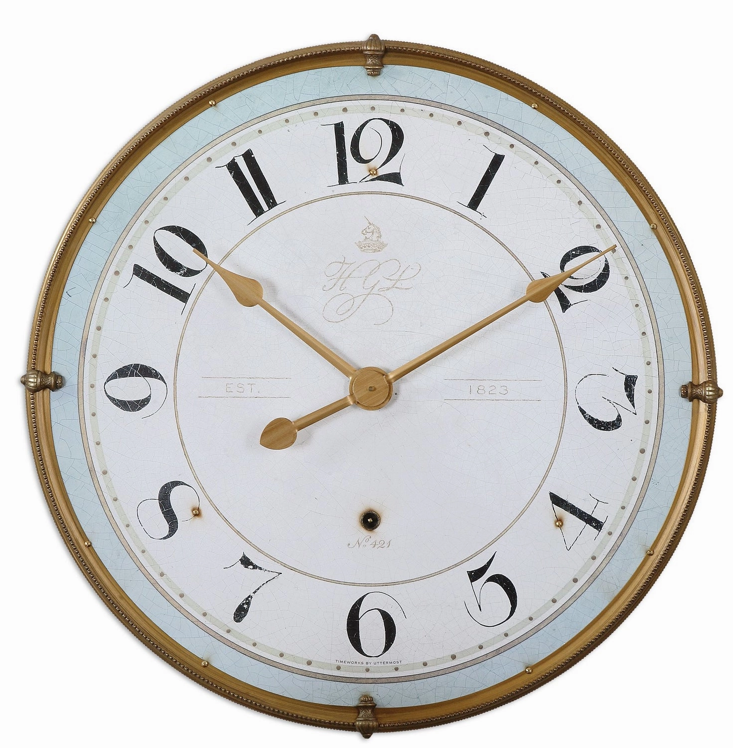 Torriana Wall Clock Antiqued Gold Wall Clocks Timeless Sale