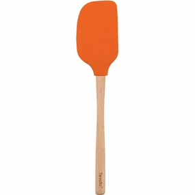 Tovolo Flex-Core Wood Handled Silicone Jumbo Spatula, Orange Peel Cooking Tools & Accessories mega discount
