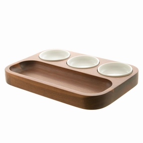 Tray & Dip Bowl Set 4 pce Serveware clearance shop
