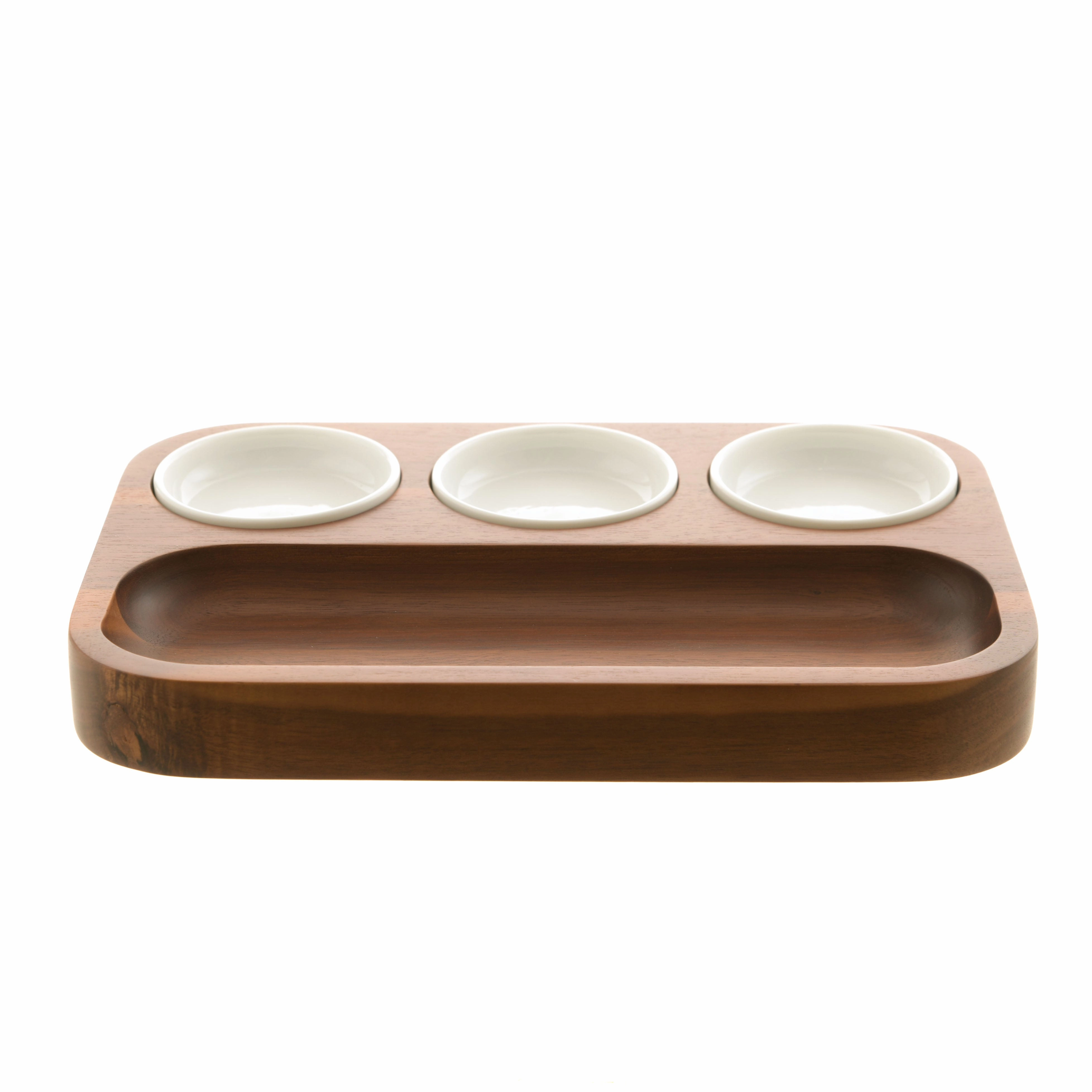 Tray & Dip Bowl Set 4 pce