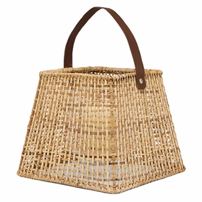 Trent Natural Rattan/Bamboo Large Hurricane Candle Holder Set/2 Candle Holders discount collection