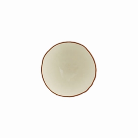 Tropical Fruits Coconut Bowl D14cm, Brown/White Serving Bowls Entertaining Set