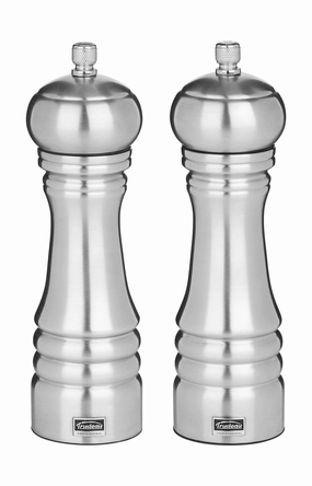 Trudeau 8-Inch Professional Salt Mill/Pepper Mill Set, Stainless Steel Cooking Tools & Accessories buy more save more