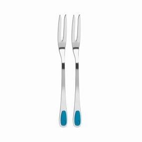 Trudeau Seafood Forks, Set of 2, Tropical Blue Cooking Tools & Accessories mega discount